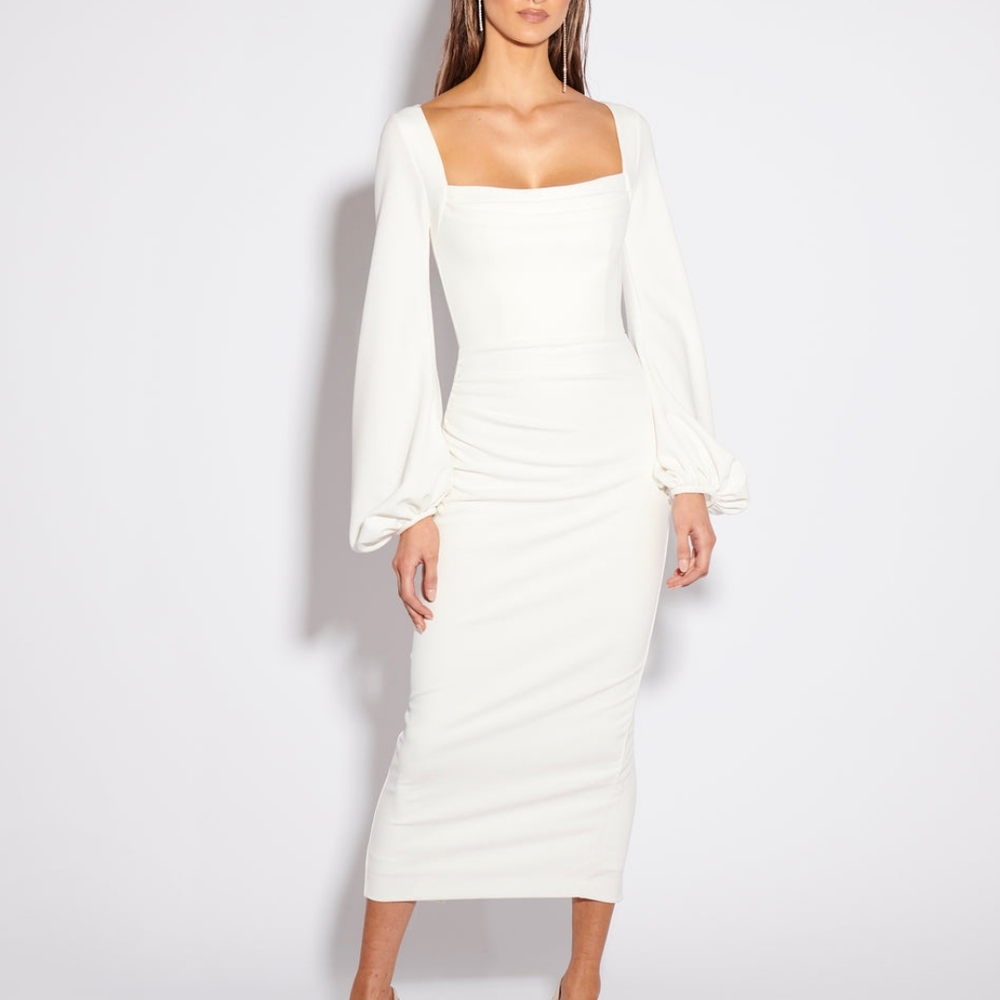 Jaus Mariposa Effie Kats Dress Ivory